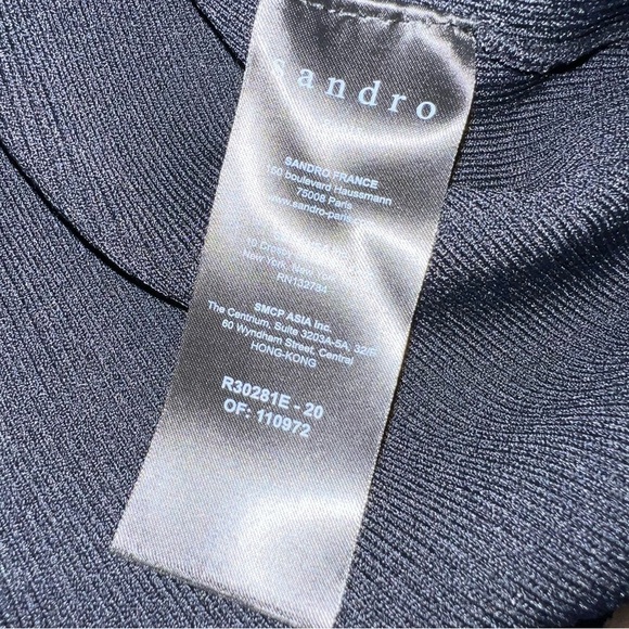 Sandro Paris Black and Cream Knit Dress, 38 - Picture 12 of 16